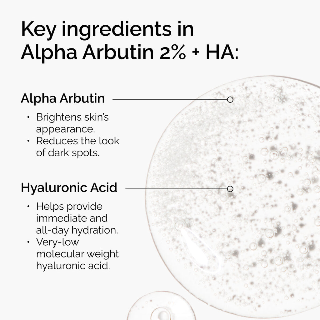 Alpha Arbutin 2% + Hyaluronic Acid for Hyperpigmentation