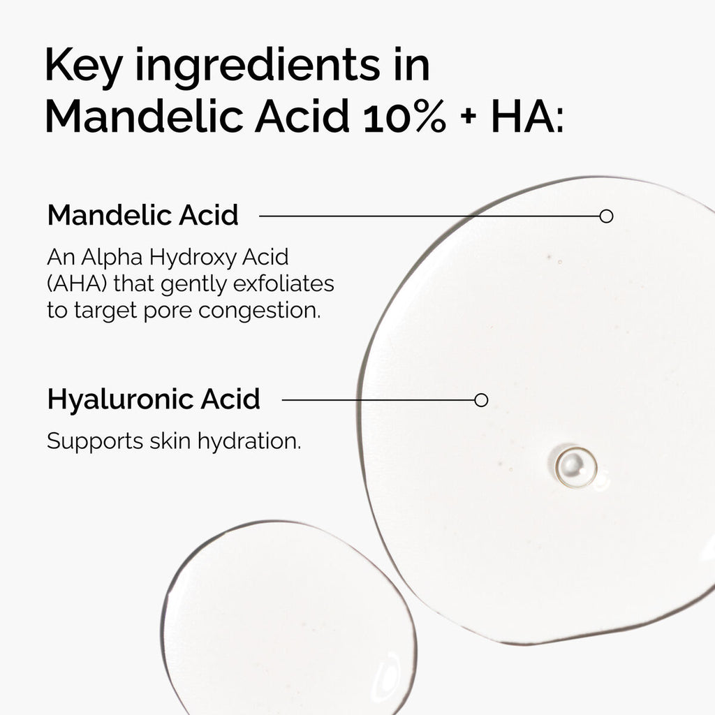 Mandelic Acid 10% + HA Gentle Facial Exfoliating Serum for Hydration